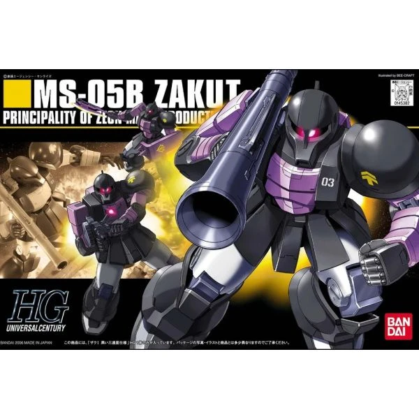 Bandai 68 Zaku I Black Tri Stars HG 3 Bandai 68 Zaku I Black Tri Stars HG