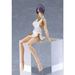 Female Body (Mika) With Mini Skirt Chinese Dress Outfit - White Figma -Professional Model Toy Store m06913 4